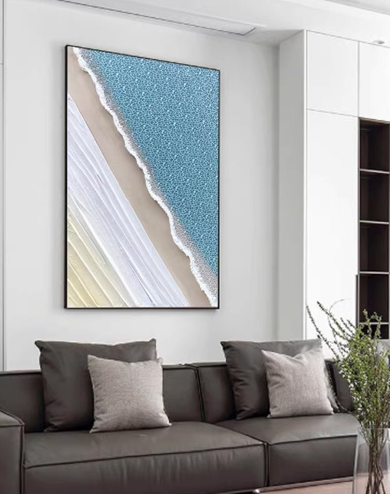 Textured Painting "Serene Shores" - nukeart