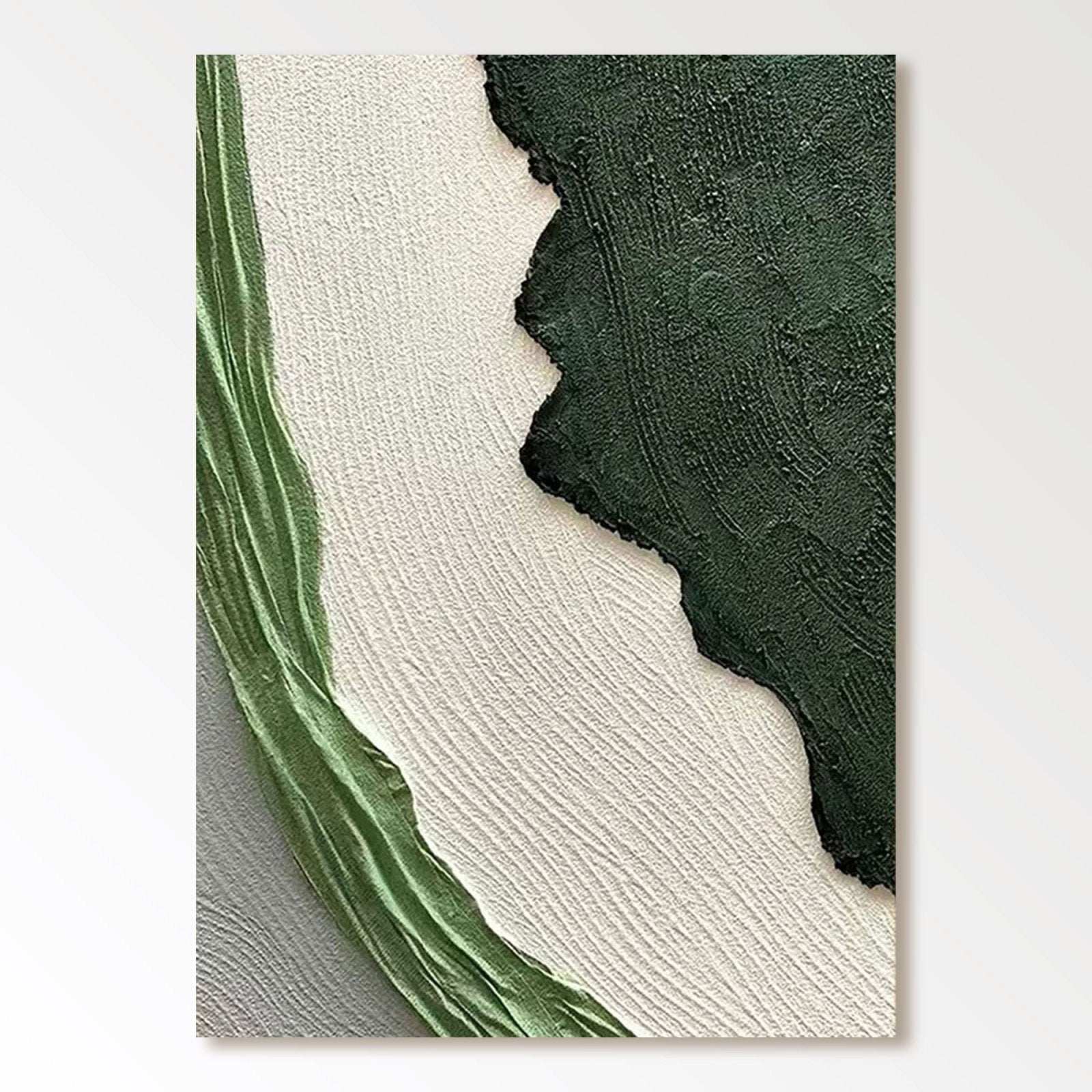 Textured Painting "Whispers of the Verdant Breeze" - nukeart