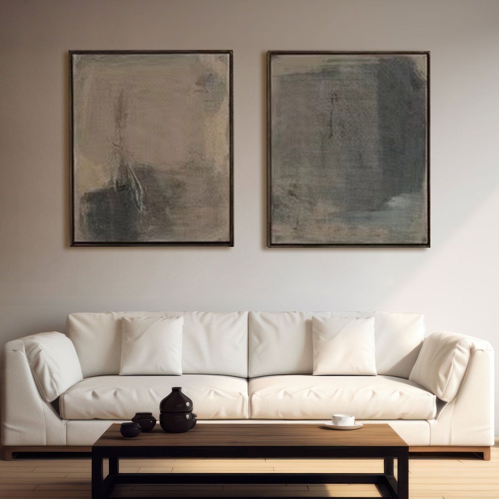 Wabi Sabi Painting "Echoes of Serenity" - nukeart