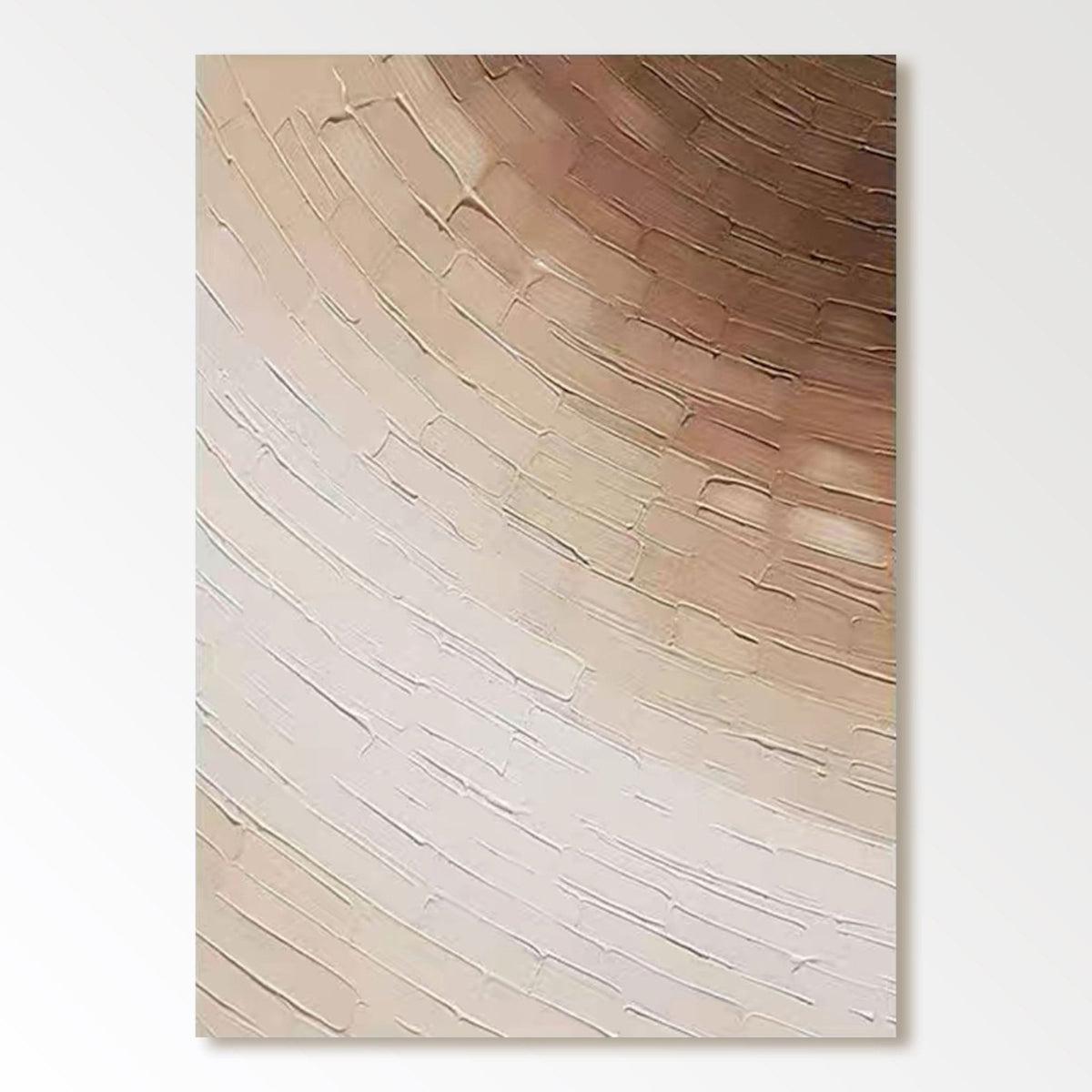 Large Beige And Brown Vertical Wabi Sabi Abstract Modern Wall Art ...