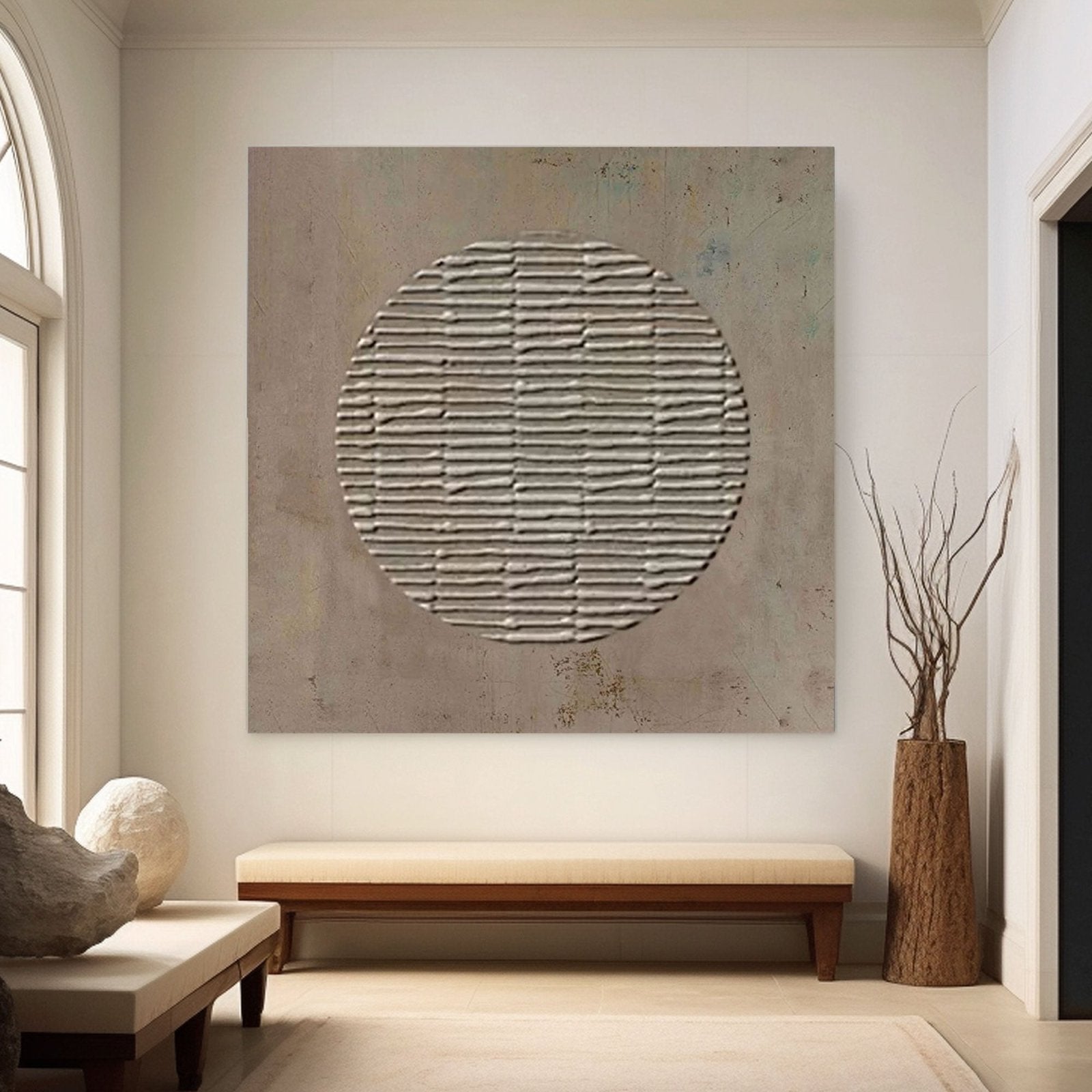 Wabi Sabi Painting "Sacred Circle" - nukeart