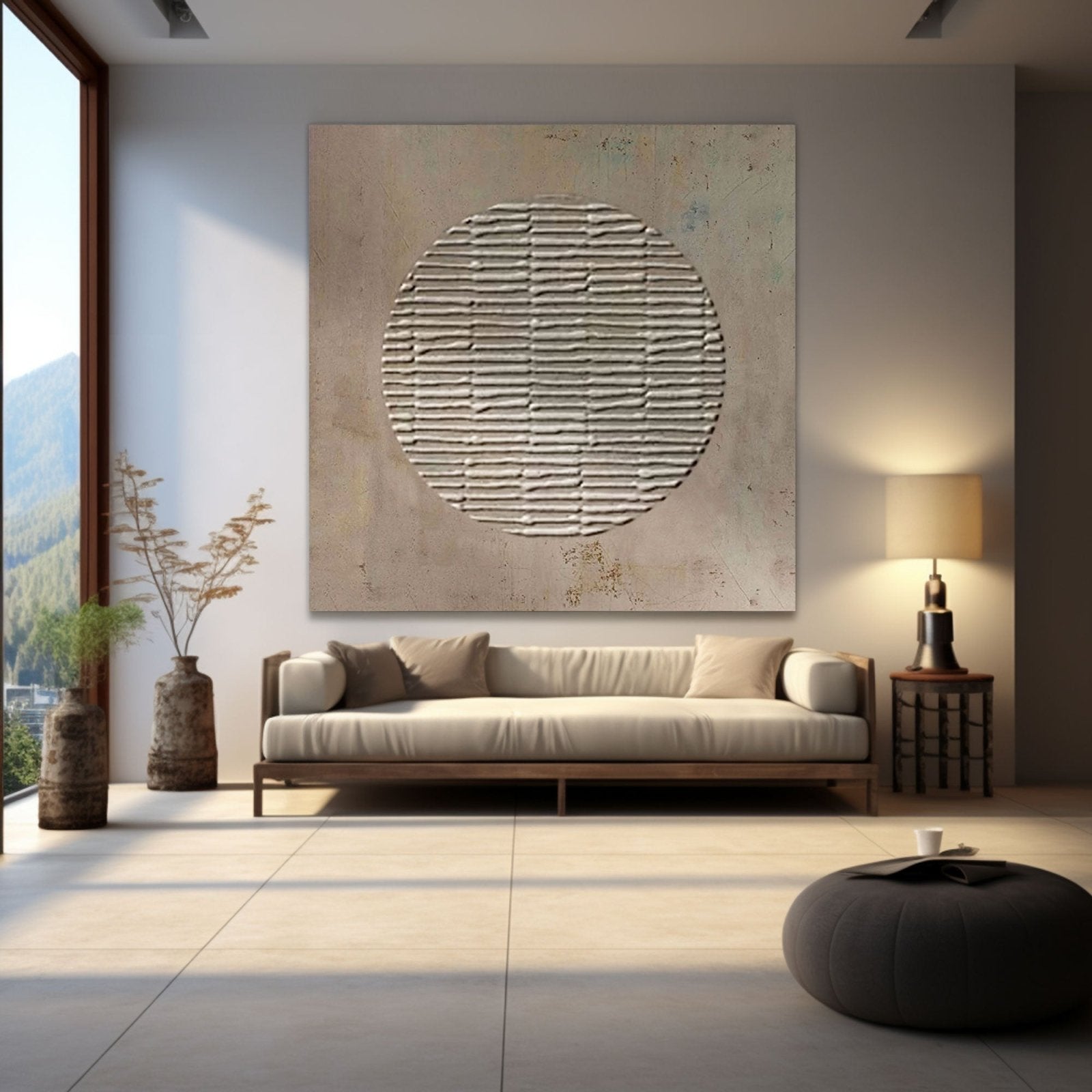 Wabi Sabi Painting "Sacred Circle" - nukeart