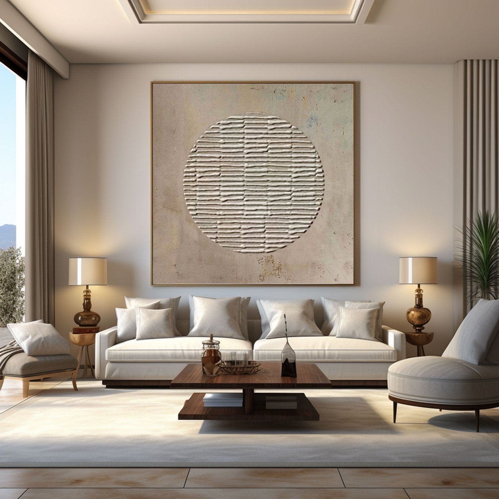 Wabi Sabi Painting "Sacred Circle" - nukeart