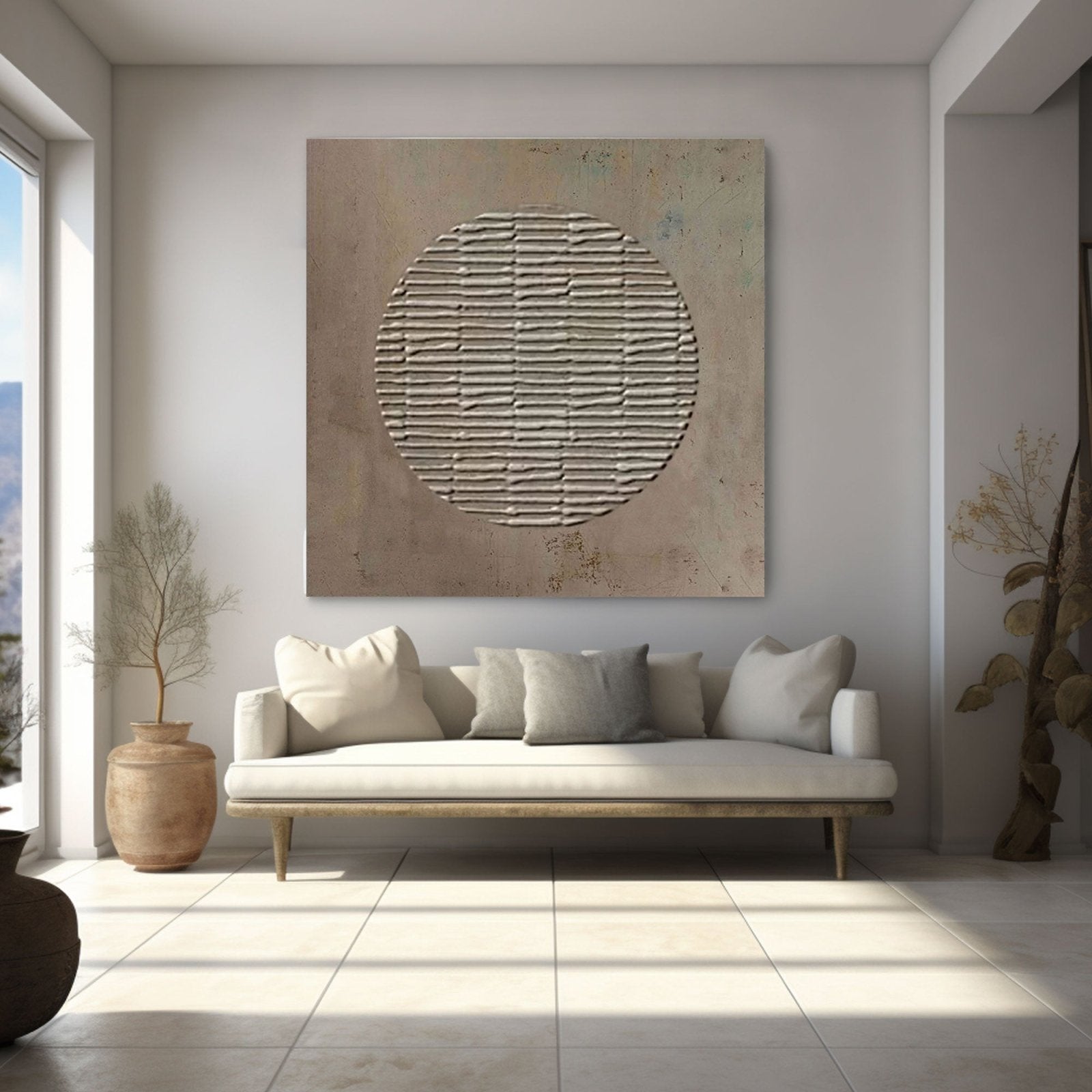 Wabi Sabi Painting "Sacred Circle" - nukeart