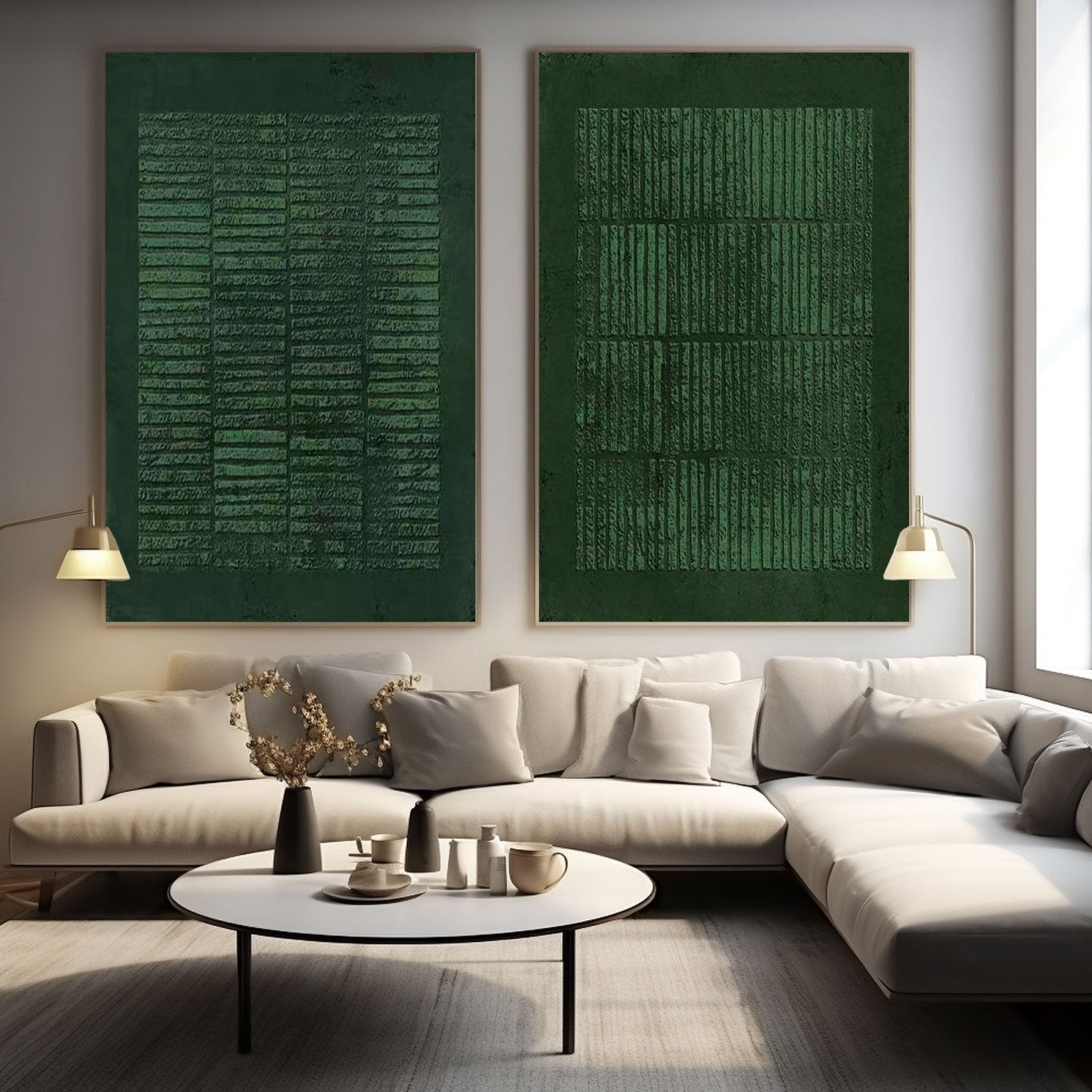 Wabi Sabi Painting "Verdant Verses" - nukeart