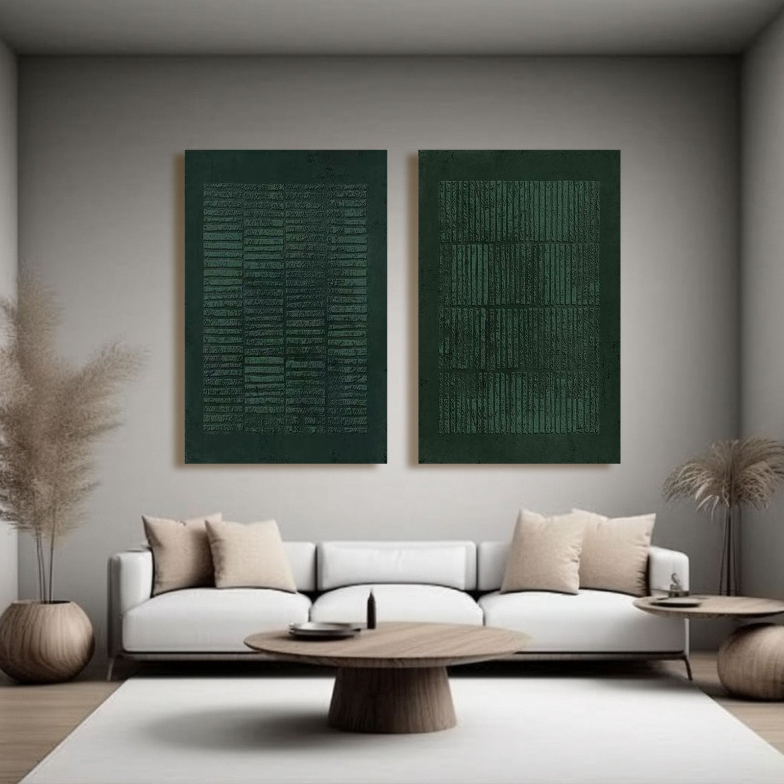 Wabi Sabi Painting "Verdant Verses" - nukeart