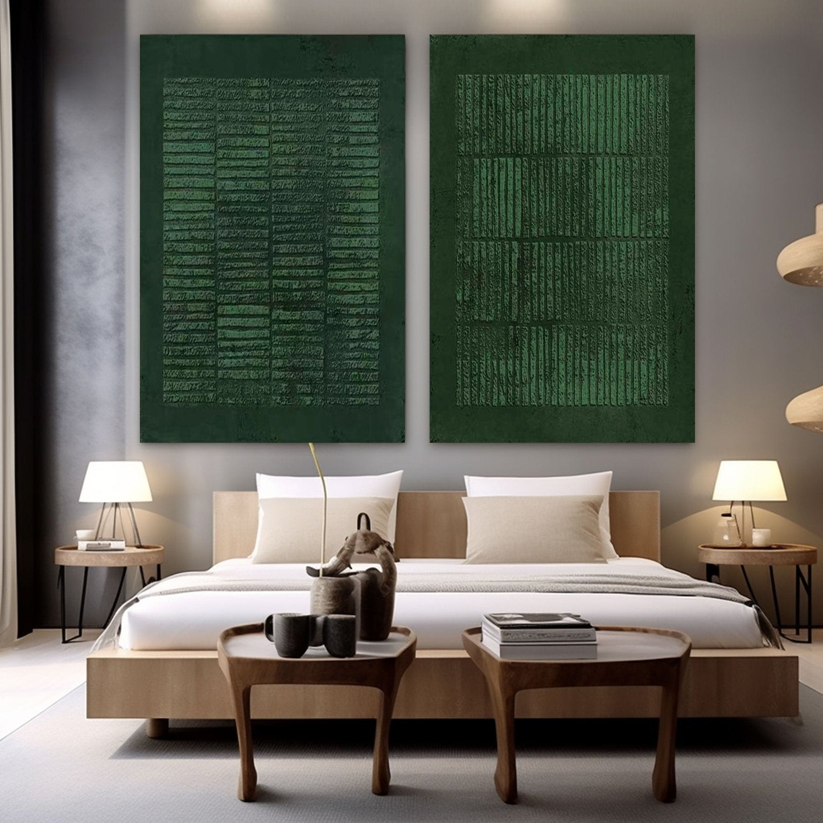 Wabi Sabi Painting "Verdant Verses" - nukeart