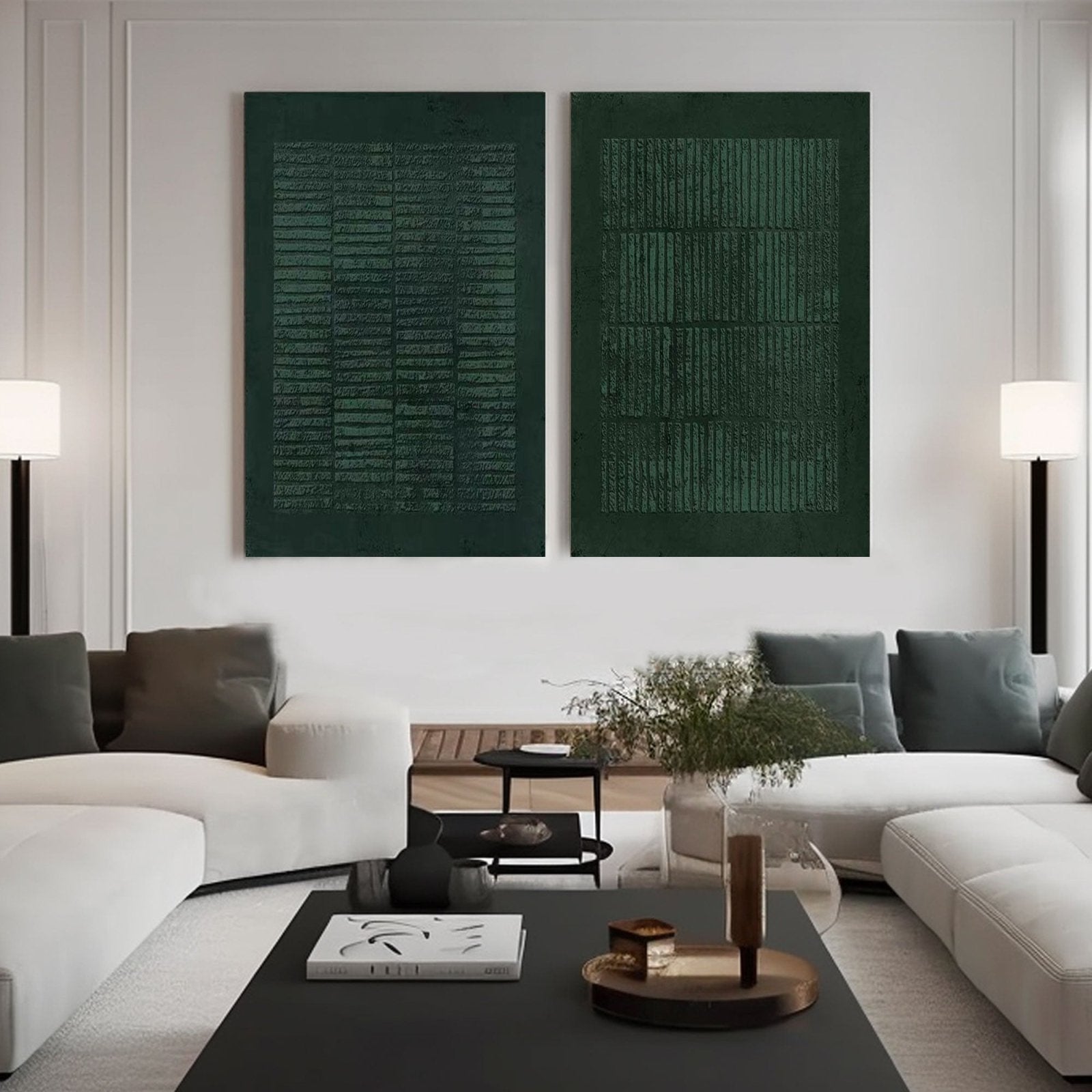 Wabi Sabi Painting "Verdant Verses" - nukeart